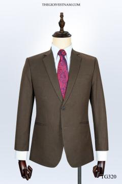 Bộ Suit Nâu Đậm Hai Nút Classic Fit TGS320
